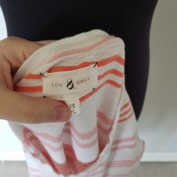 Lou and Grey Pastel Striped T-shirt Dress XS - Picture 4 of 5